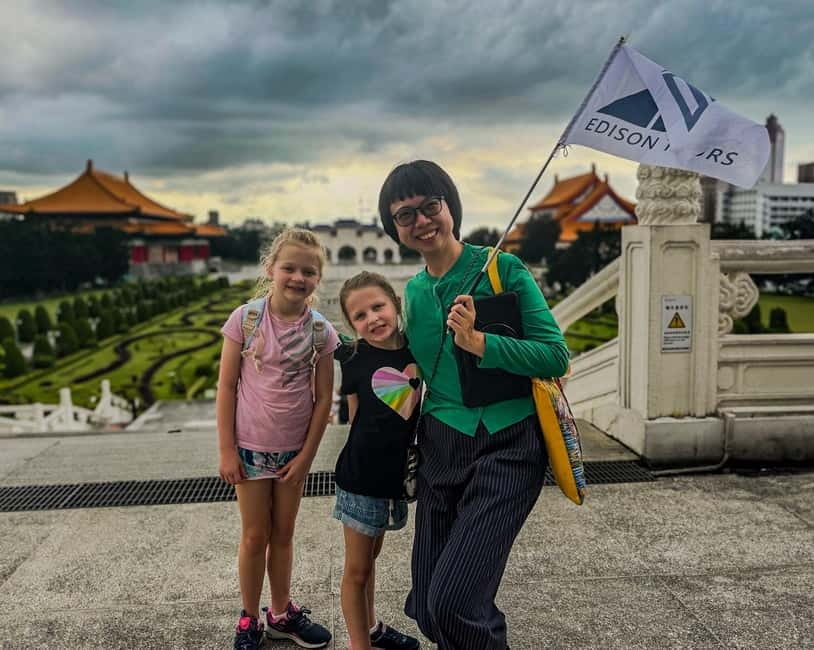 Taipei: Morning City Tour with National Palace Museum Entry - Chiang Kai-shek Memorial Hall: white marble, blue tiles, and guard ceremony timing