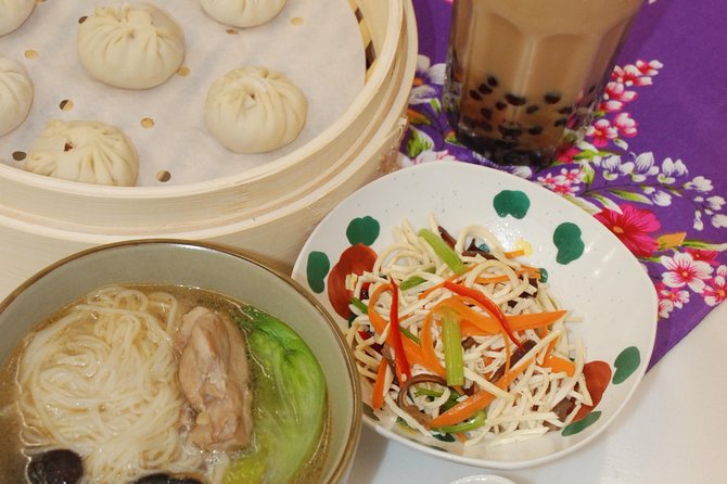 Taiwan Traditional Delicacies Experience, Xiao Long Bao, Chicken vermicelli with mushroom and sesame oil, Tofu strips salad, Bubble milk tea. - Price and Value for $77 in Taipei