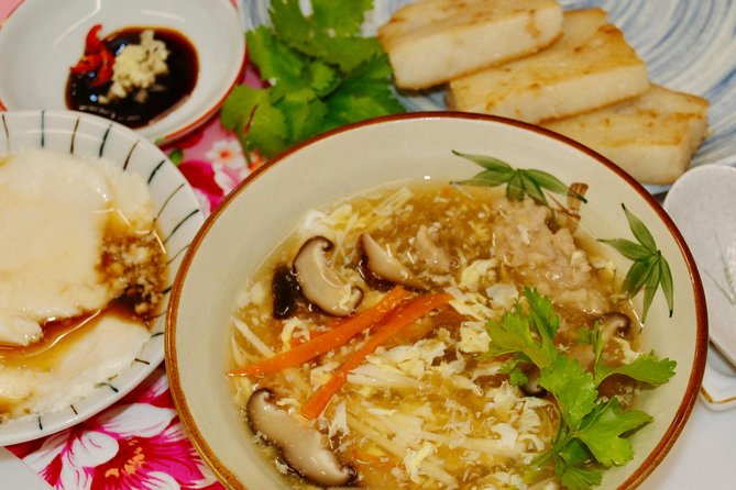 Turnip cake, Pork thick soup, Tofu pudding. Taiwan Traditional Light Meals Experience-C (Taipei Cooking Class) - Price, timing, and why the 2.5 hours are a sweet spot