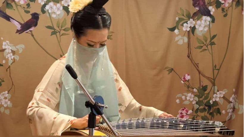Wear Hanfu and play guzheng - Getting there from Taipei MRT Beitou Station, Exit 2